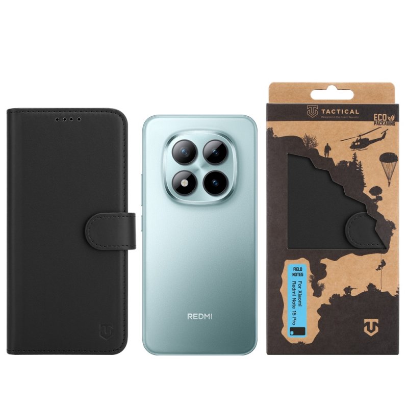 Tactical Field Notes pro Xiaomi Redmi Note 15 Pro 4G Black - obrázek č. 2
