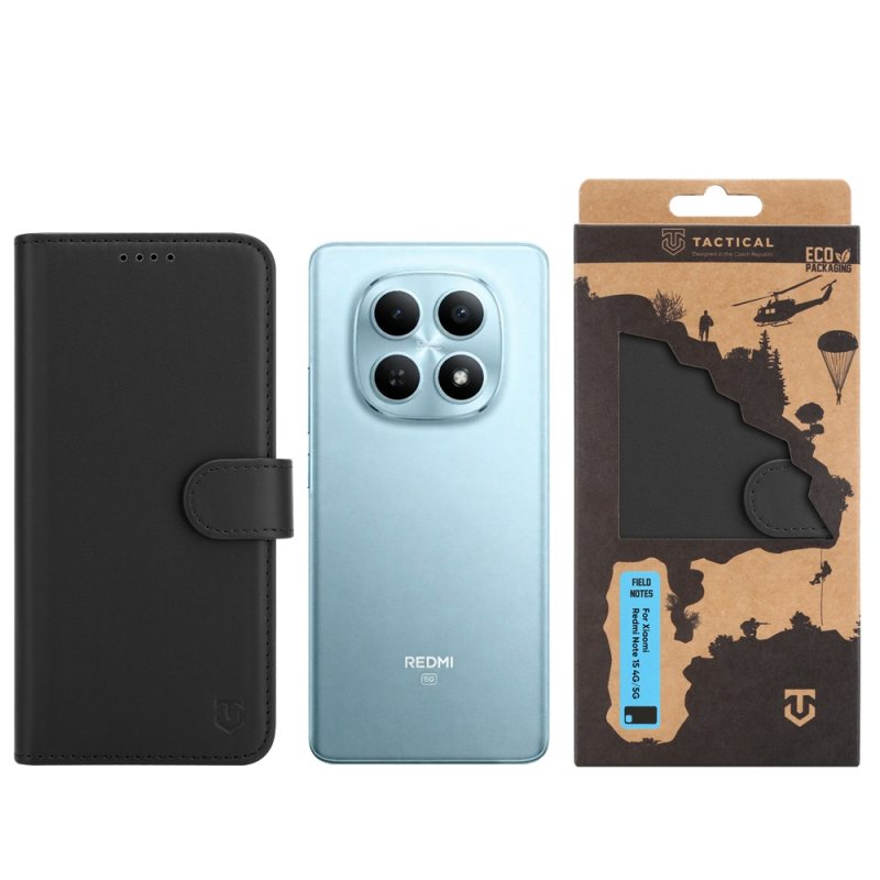 Tactical Field Notes pro Xiaomi Redmi Note 15 4G / 5G Black - obrázek č. 2