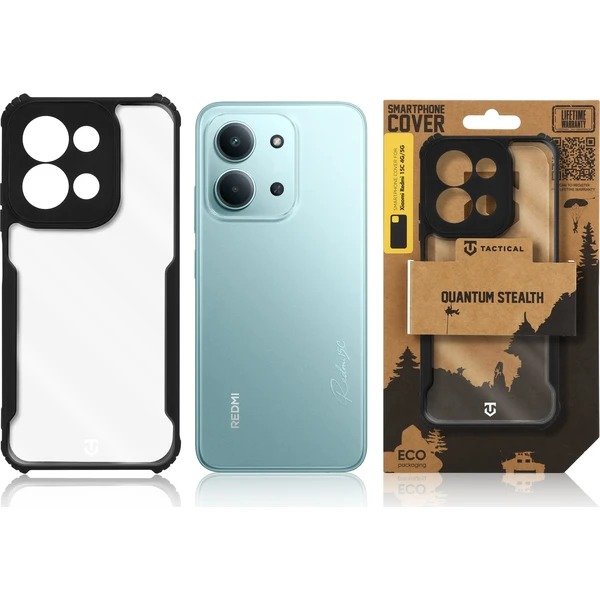 Tactical Quantum Stealth Kryt pro Xiaomi Redmi 15C 4G / 5G Clear / Black - obrázek č. 2