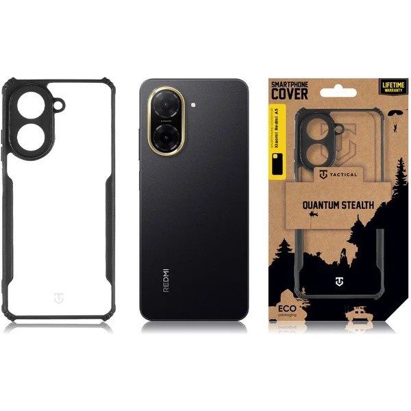 Tactical Quantum Stealth Kryt pro Xiaomi Redmi A5 4G Clear / Black - obrázek č. 2