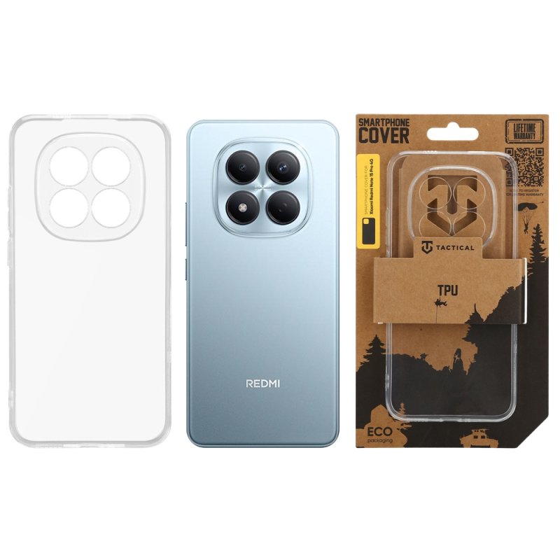Tactical TPU Kryt pro Xiaomi Redmi Note 15 Pro 4G Transparent - obrázek č. 2