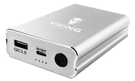 VIKING powerbank QC3.0 10000mah, Stříbrná - obrázek produktu