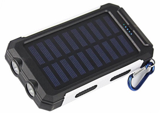 VIKING Solární Outdoorová Powerbanka Delta I 8000mAh, Černo-Bílá - obrázek produktu