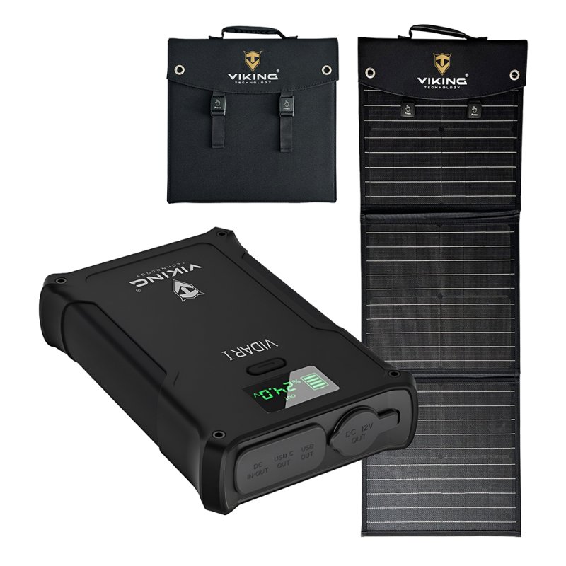 Set powerbanka Viking VIDAR I a solární panel Viking L60 PD - obrázek produktu