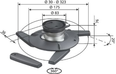 Stropní držák na projektor Vogel´s EPC 6545 - obrázek produktu