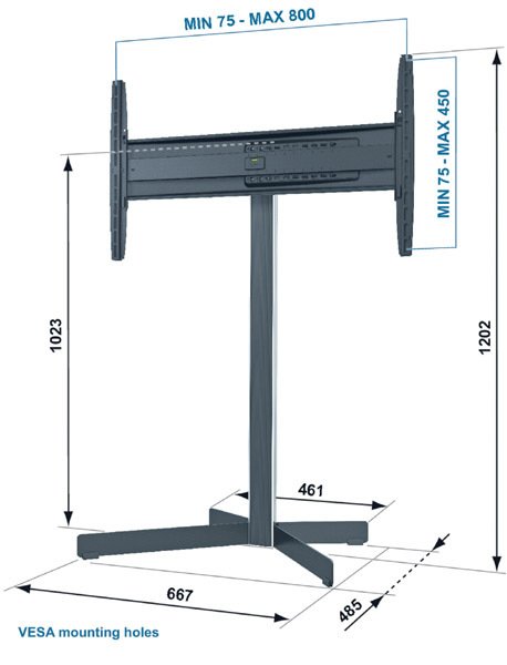 Vogel´s Podlahový stojan na LCD 32"-50"  EFF 8330 - obrázek č. 1