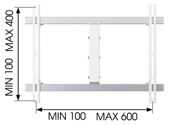LCD rameno Vogel´s W52081, 40-65", 2 klouby, bílé - obrázek č. 4