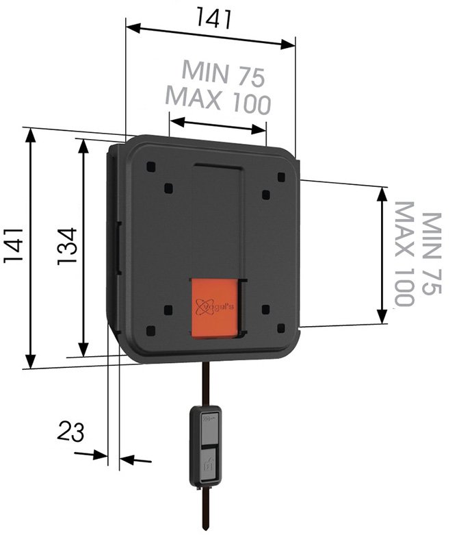 LCD bezpečnostní držák Vogel´s W50050 - obrázek č. 2