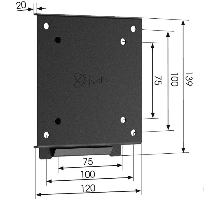 MA1000 fixní LCD držák na stěnu Vogel´s, 17-26" - obrázek č. 1