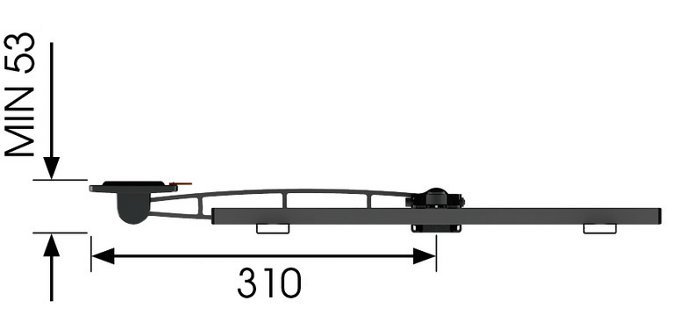 LCD rameno Vogel`s W52070, 32-55", 2 klouby, černé - obrázek č. 4