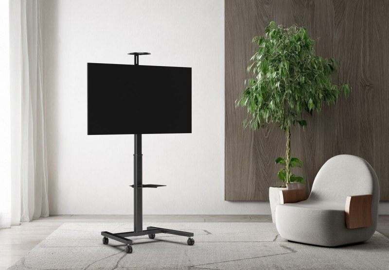 Vogel`s ESSENTIAL T1031 pojízdný stojan pro TV 32-65", 50 kg, 122-172 cm, černý - obrázek č. 5
