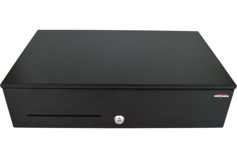 Pokladní zásuvka SK-500C - s kabelem, pořadač 6/ 8, 9-24V, černá - obrázek produktu