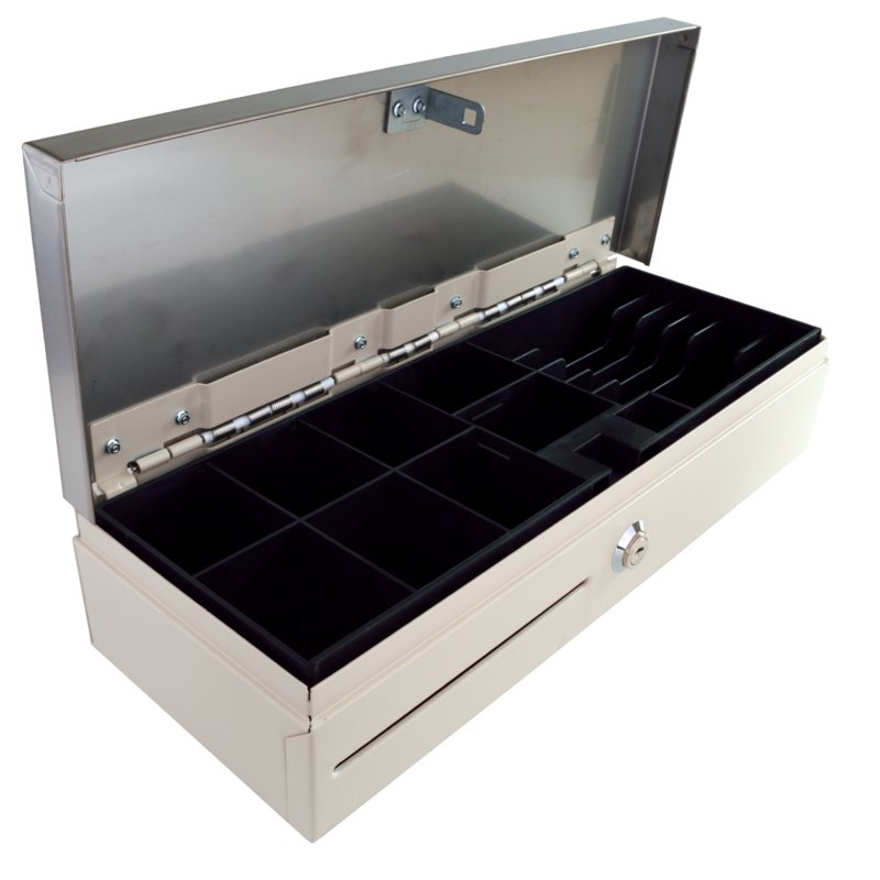 Pokladní zásuvka flip-top FT-460C3 - s kab, bílá - obrázek č. 2