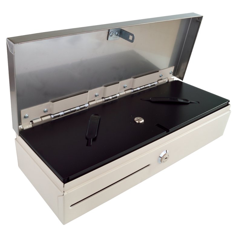 Pokladní zásuvka flip-top FT-460C3 - s kab, bílá - obrázek č. 1