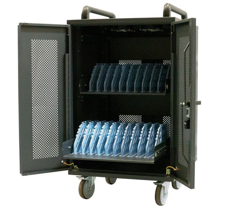AVTEK Charging Cart 20, nabíjecí vozík pro tablety a notebooky, 20 slotů - obrázek produktu