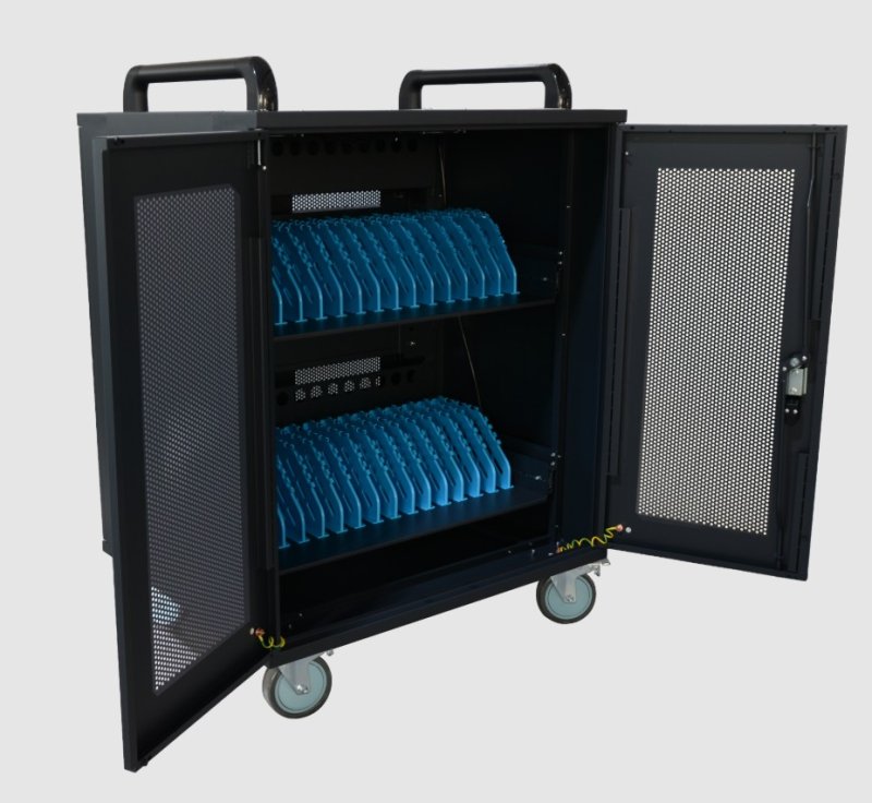 AVTEK Charging Cart 30, nabíjecí vozík pro tablety a notebooky, 30 slotů - obrázek produktu