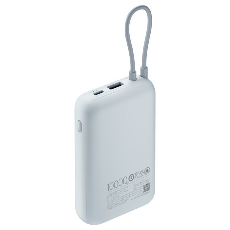 Xiaomi Power Bank 10000mAh (Integrated Cable) Ice Blue GL - obrázek č. 1