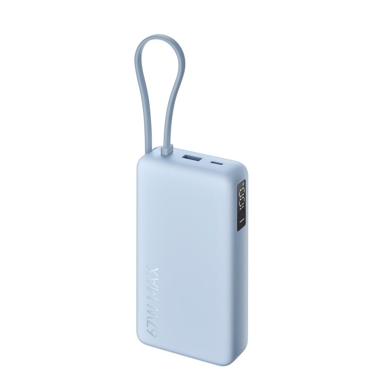 Xiaomi 67W Power Bank 20000 (Integrated Cable) Ice Blue - obrázek č. 1