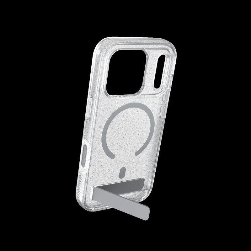 Case Milan Snap with Kickstand for Apple iPhone	18 Pro  /  17 Pro - Glitter Silver - obrázek č. 1