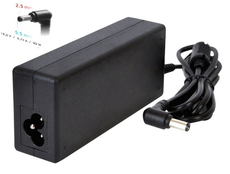 Adaptér pro notebook 19V 90W konektor 5.5x2.5 mm - obrázek produktu