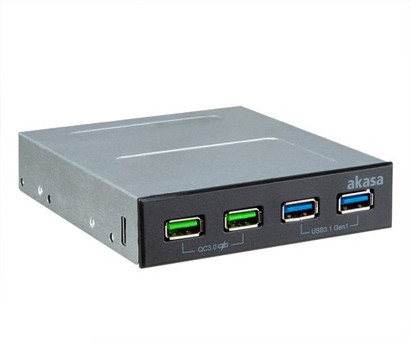 AKASA USB hub 2 x Quick Charge 3.0 + 2 x USB 3.1 - obrázek č. 1