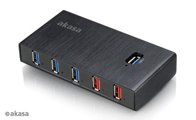 AKASA USB hub 3.0 7x 2xfast Elite 7EX - obrázek produktu
