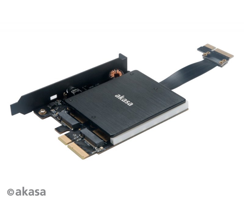 AKASA adaptér dual M.2 do PCIex s chladičem RGB - obrázek č. 1