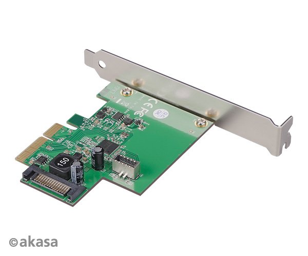AKASA PCIe karta USB 3.2 Gen 2 interní konektor - obrázek produktu