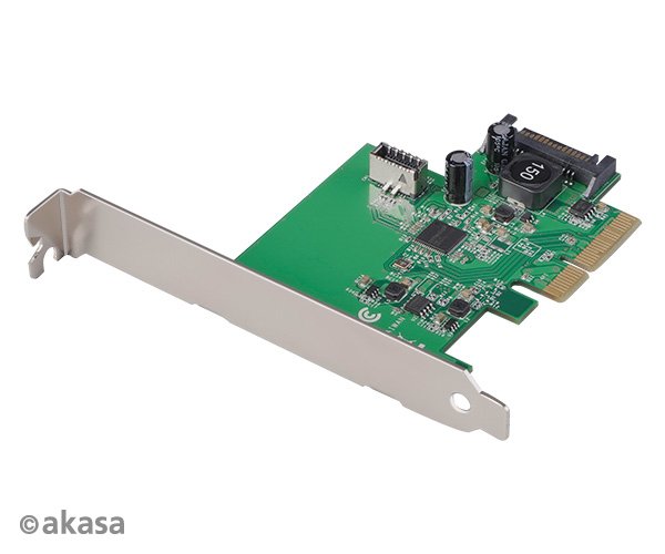 AKASA PCIe karta USB 3.2 Gen 2 interní konektor - obrázek č. 2