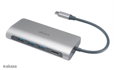 AKASA - externí USB hub - USB 3.1 typ C 8-in-1 - obrázek produktu