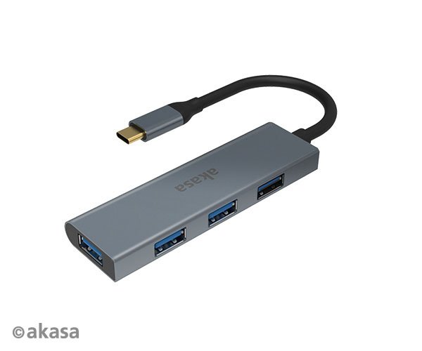 AKASA - externí USB hub - USB typ-C na 4 x USB 3.0 - obrázek č. 1
