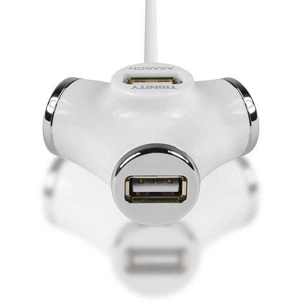 AXAGON externí 4x USB2.0 TRINITY hub bílý - obrázek č. 6