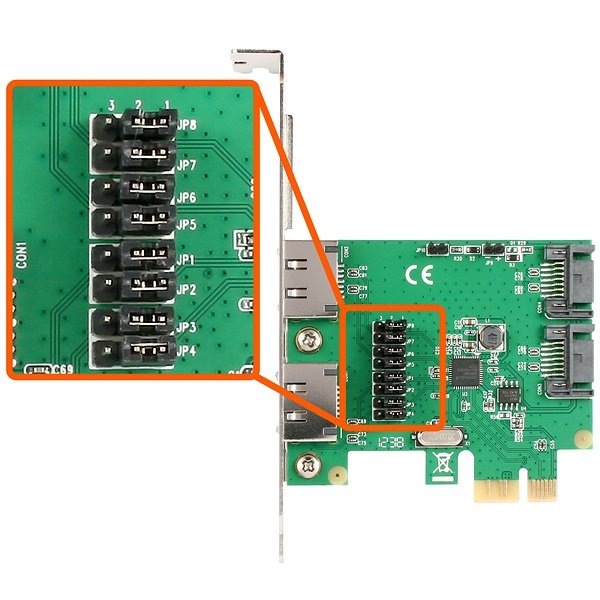 AXAGON PCES-SA4, PCIe řadič - 2x int./ ext. SATA III 6G ASMedia - obrázek č. 5
