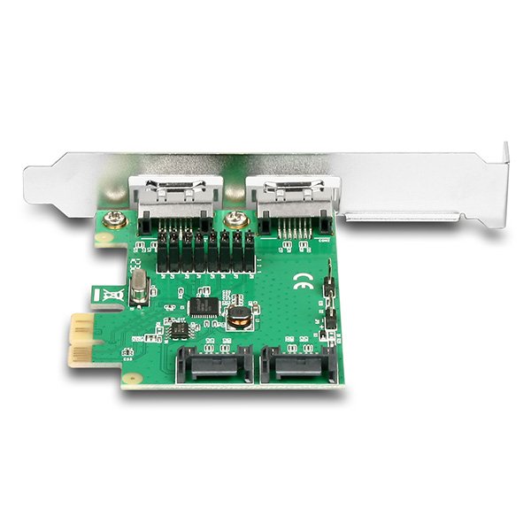 AXAGON PCES-SA4, PCIe řadič - 2x int./ ext. SATA III 6G ASMedia - obrázek č. 3