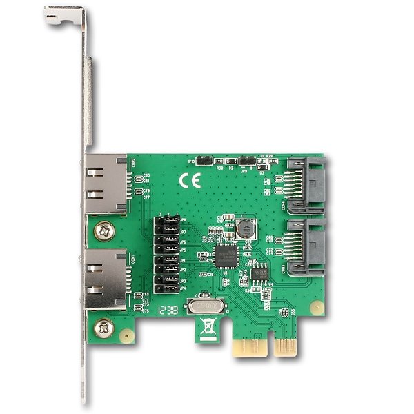 AXAGON PCES-SA4, PCIe řadič - 2x int./ ext. SATA III 6G ASMedia - obrázek č. 2