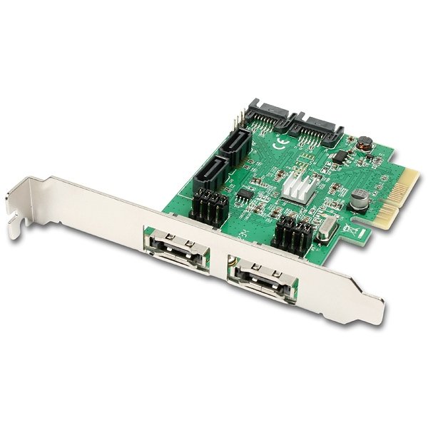 AXAGON PCES-SH4, PCIe 2-Lane řadič - 4x int./ 2x ext. SATA 6G HyperDuo - obrázek č. 1