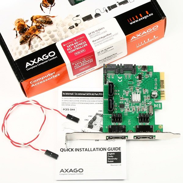 AXAGON PCES-SH4, PCIe 2-Lane řadič - 4x int./ 2x ext. SATA 6G HyperDuo - obrázek č. 6