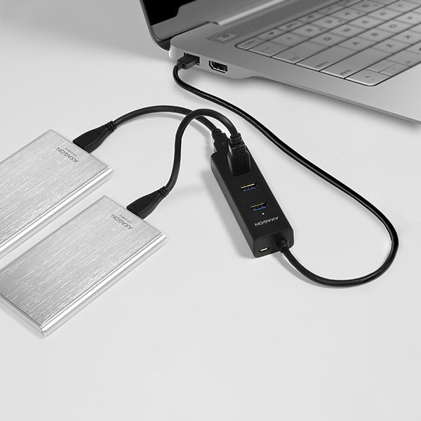 AXAGON HUE-S2B, 4x USB 3.0 CHARGING hub, micro USB nap. konektor, kabel USB-A 30cm - obrázek č. 10