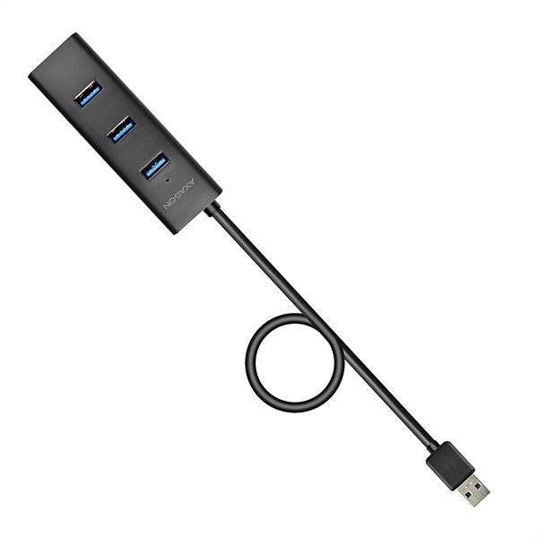 AXAGON HUE-S2BL, 4x USB 3.0 CHARGING hub, micro USB nap. konektor, kabel USB-A 1.2m - obrázek č. 5