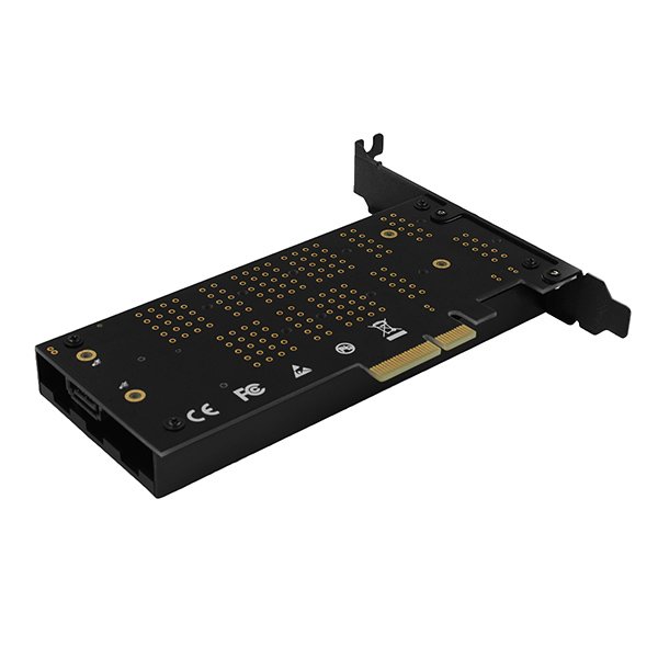 AXAGON PCEM2-DC, PCIe x4 - M.2 NVMe M-key + SATA B-key slot adaptér, chladič, vč. LP - obrázek č. 10