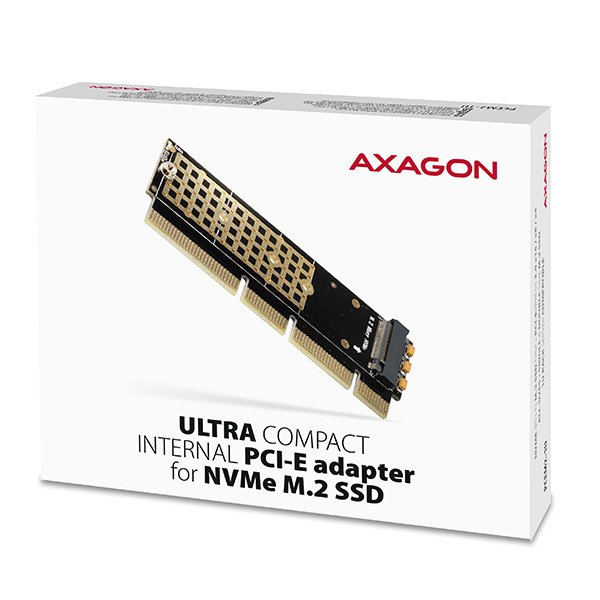 AXAGON PCEM2-1U, PCIe x16/ x8/ x4 - M.2 NVMe M-key slot adaptér, 1U - obrázek č. 6