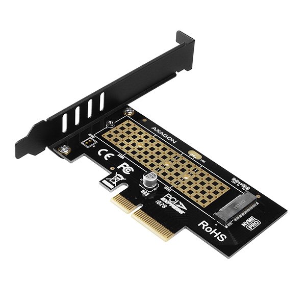 AXAGON PCEM2-N, PCIe x4 - M.2 NVMe M-key slot adaptér, vč. LP - obrázek č. 2