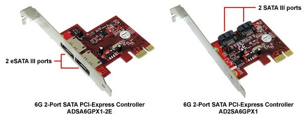 Addonics 6G 2-port SATA PCI-Express Controller - obrázek č. 1