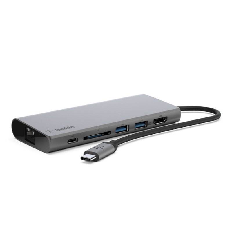 BELKIN USB-C multimedia hub, šedý - obrázek produktu