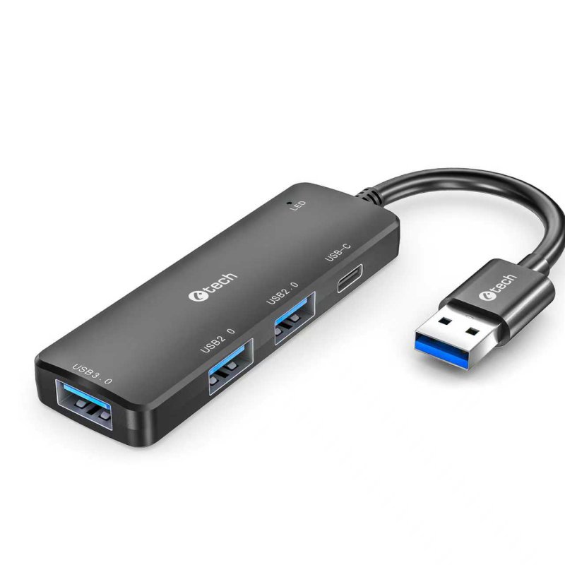 HUB USB C-tech UHB-U3-AC, 3xUSB-A / 1x USB-C / USB 3.0 - obrázek produktu