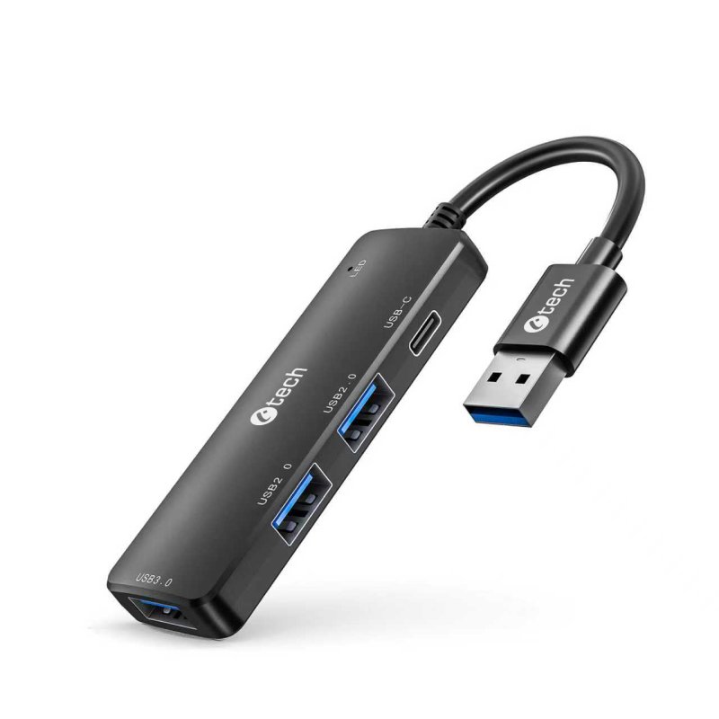 HUB USB C-tech UHB-U3-AC, 3xUSB-A / 1x USB-C /  USB 3.0 - obrázek č. 1