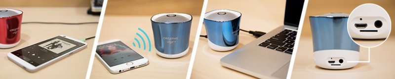 Speaker CREATIVE WOOF3, Bluetooth,winter chrome - obrázek č. 1