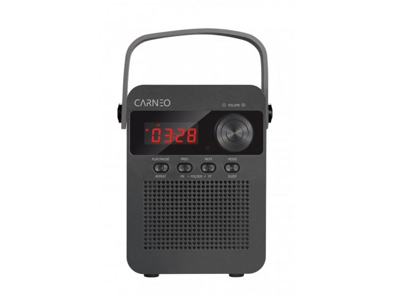 CARNEO F90 FM rádio, BT reproduktor, black/ wood - obrázek č. 2