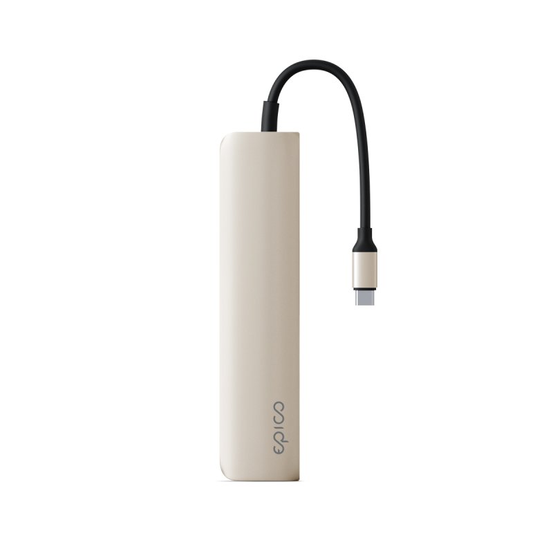 Epico 6v1 hliníkový USB-C 8K hub - bílá - obrázek č. 1