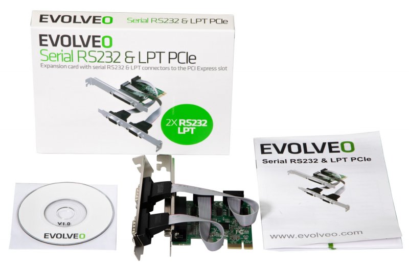 EVOLVEO Serial RS232 & LPT PCIe, rozšiřující karta - obrázek č. 3